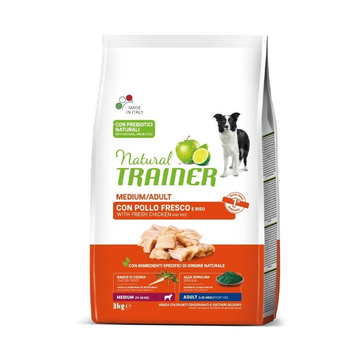 Trainer - Natural Adult Maxi con Pollo Fresco e Riso 12 kg