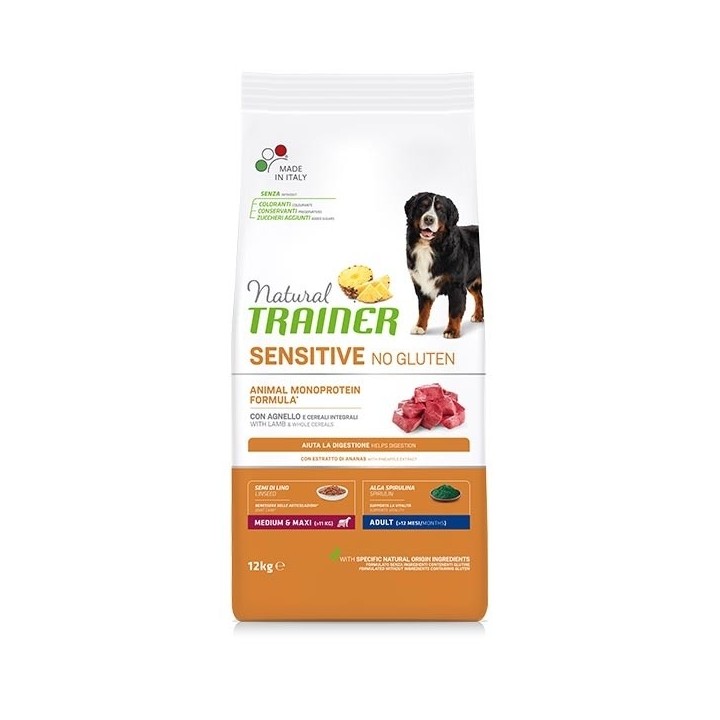 Trainer - Natural Sensitive No Gluten Medium & Maxi Adult con Salmone 3 kg