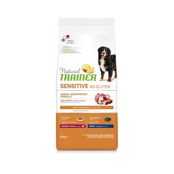 Natural Sensitive No Gluten Medium & Maxi Adult con Anatra 3 kg