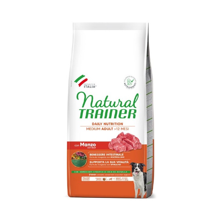 Trainer - Natural Adult Medium con Manzo e Riso 3 kg