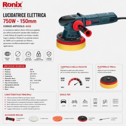 Lucidatrice elettrica 750w 150mm