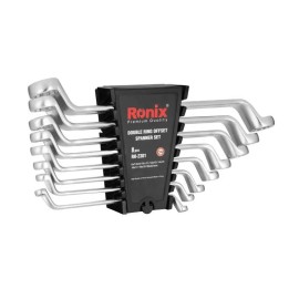 Set di chiavi inglesi doppie (8 pezzi) con supporto in plast