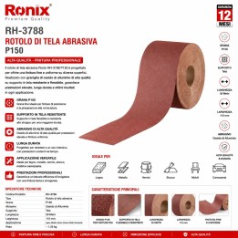 Tela abrasiva p150 50mt