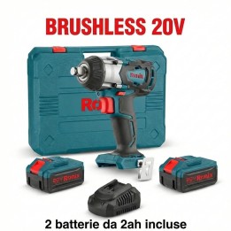 Avvitatore a impulsi brushless 20v 2bat da 2ah 1/2pollice