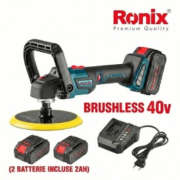 Lucidatrice brushless 40v 180mm + 2batt. 2ah + caricatore