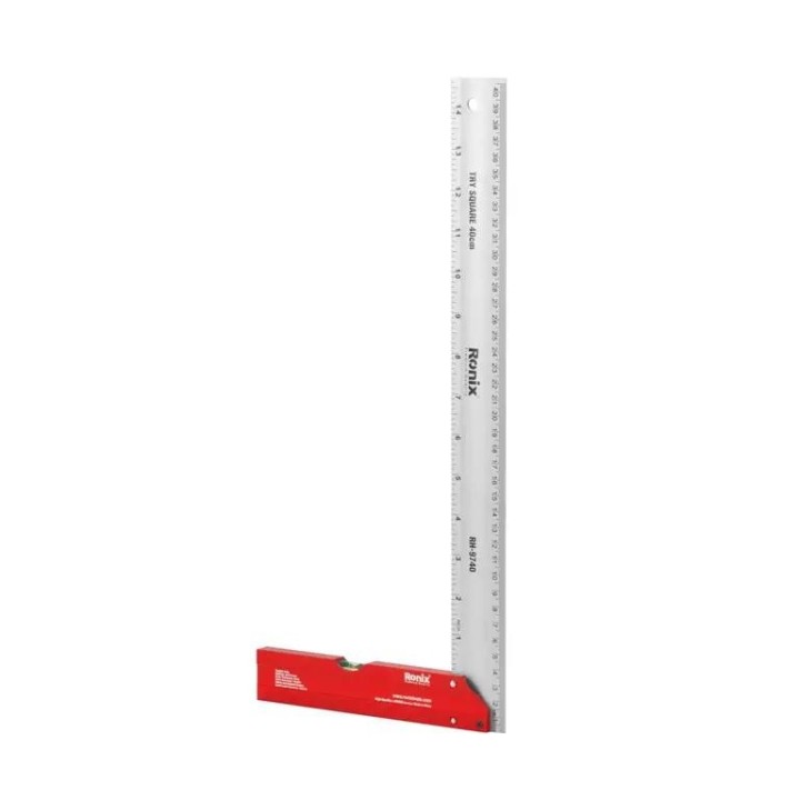 Squadra da 40cm in alluminio con bolla integrata
