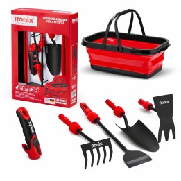 Kit di attrezzi da giardino 5 pezzi 29x8x42 cm