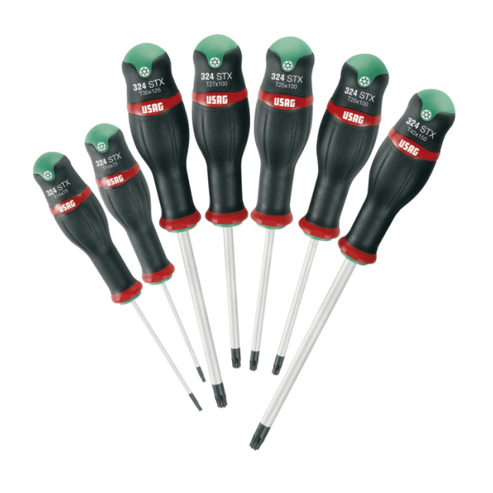 Assortimento Serie di 7 cacciaviti impronta Torx Usag 324 STX/S7