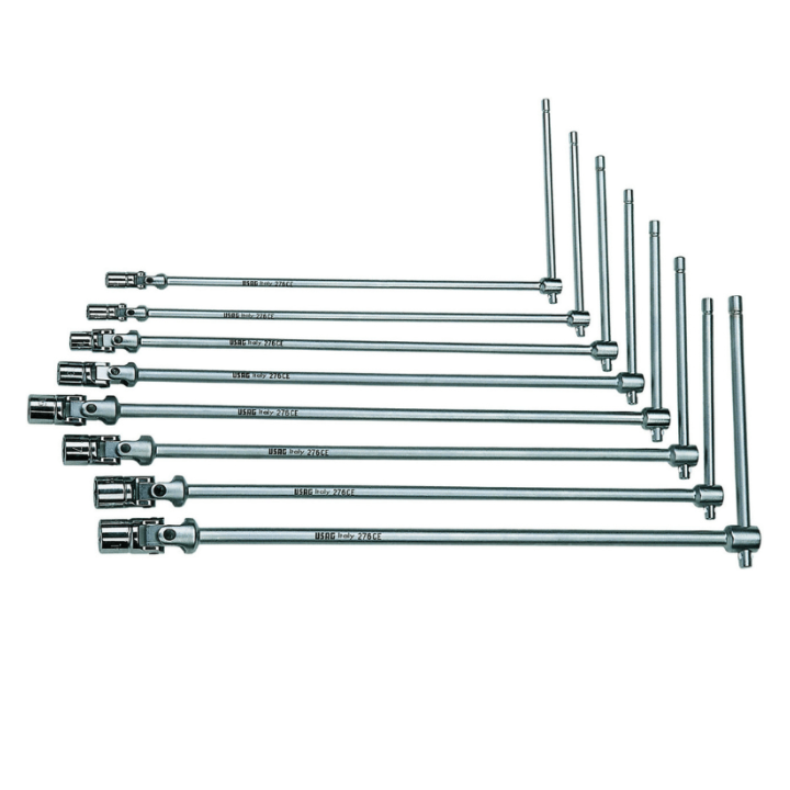 Assortimento Serie 8 chiavi a T snodate esagonali Usag 276 CE/SE8 | 7-19 mm