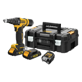 Dewalt DCF403D2GT-QW - Rivettatrice 18V XR 2Ah (con 2 batterie e caricabatterie)