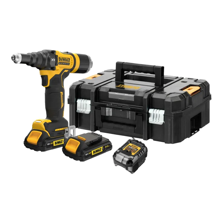 Dewalt DCF403D2GT-QW - Rivettatrice 18V XR 2Ah (con 2 batterie e caricabatterie)