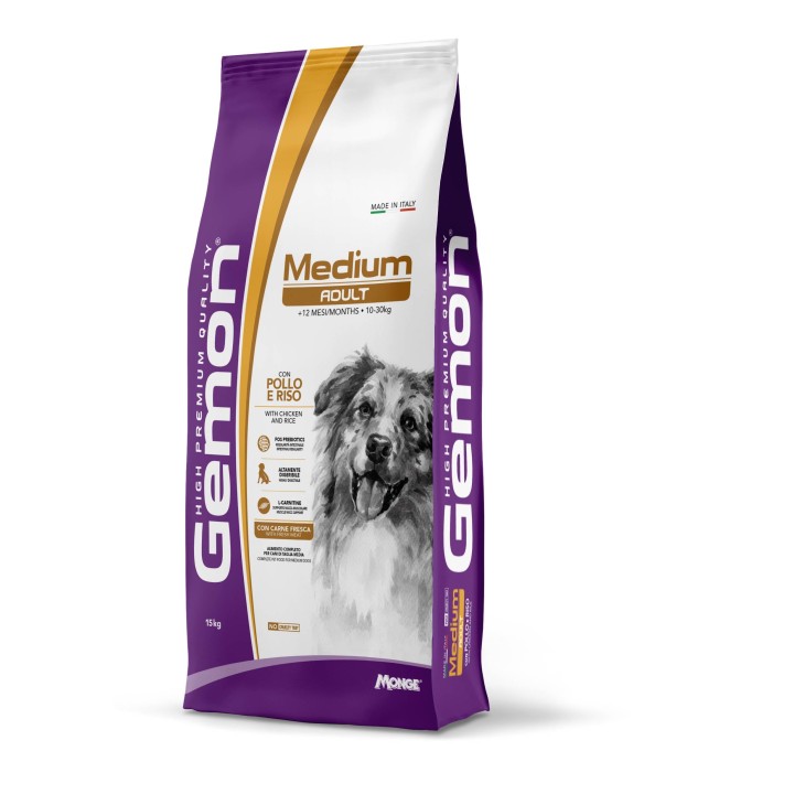 Gemon Dog Medium Adult al Pollo 15 Kg