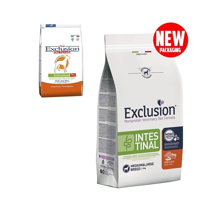Exclusion - Diet Intestinal Medium/Large Breed Maiale e Riso 2 kg
