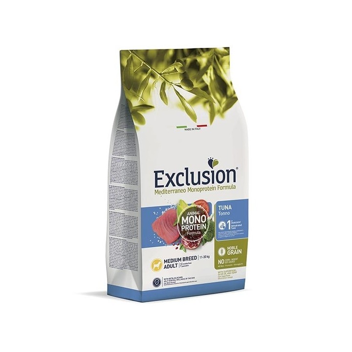 Exclusion - Mediterraneo Monoprotein Adult Medium Breed con Tonno 12 kg