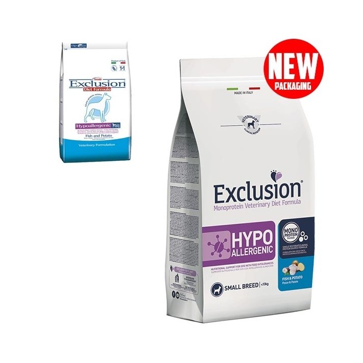 Exclusion - Diet Hypoallergenic Small Breed Pesce e Patate 2 kg