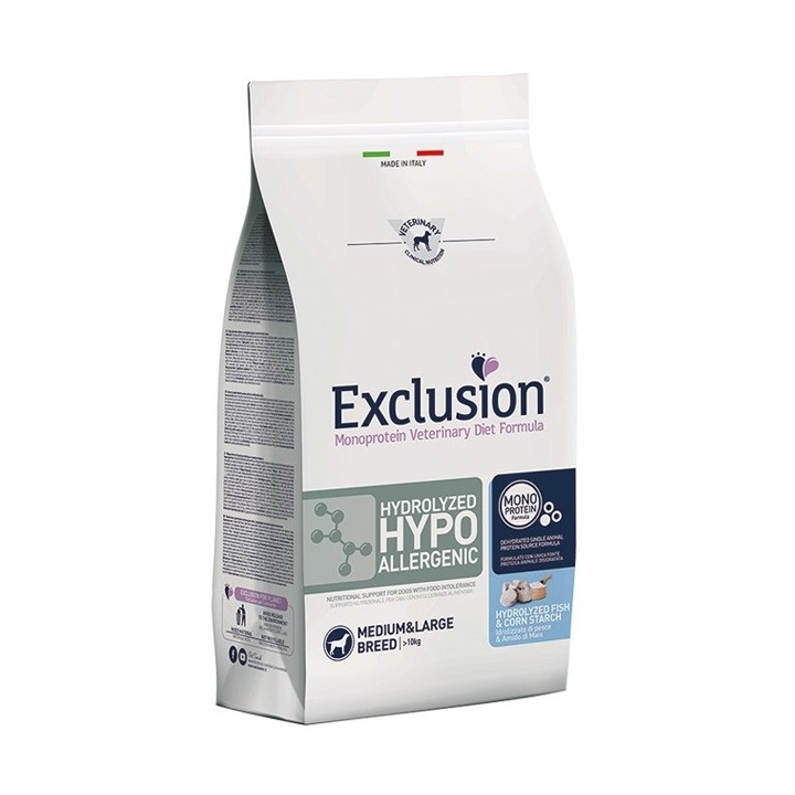 Exclusion - Diet Hydrolyzed Hypoallergenic Medium & Large Breed  12 kg