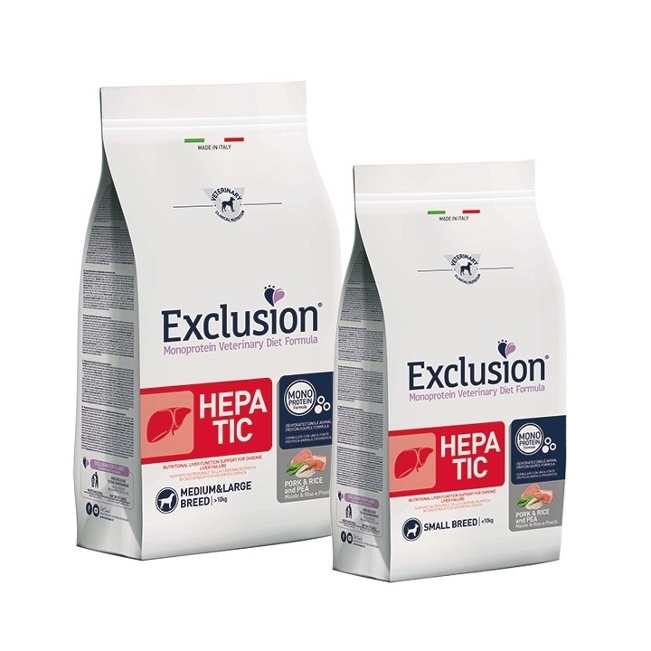 Exclusion - Hepatic Adult Monoproteico Pork&Rice and Pea Small Breed   2 kg