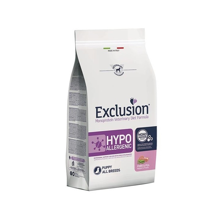 Exclusion - Diet Hypoallergenic Puppy All Breed Maiale e Piselli 12 kg
