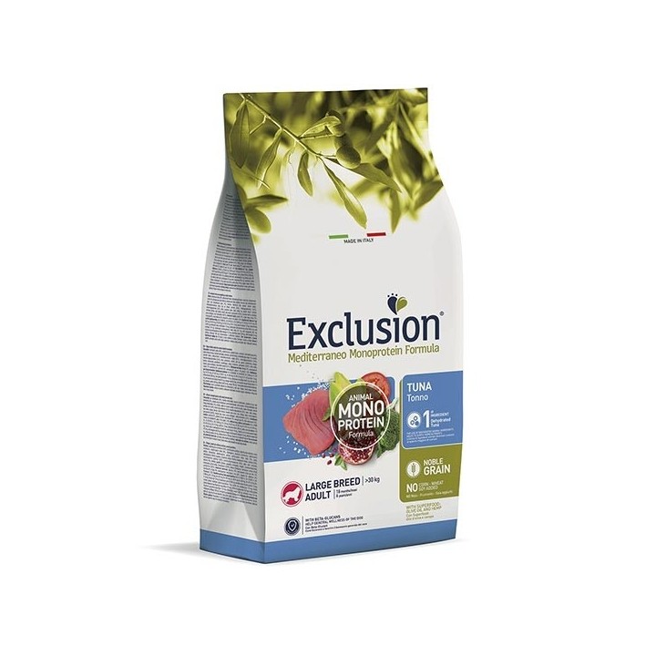 Exclusion - Mediterraneo Monoprotein Adult Large Breed con Tonno 12 kg
