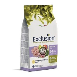 Exclusion - Mediterraneo Monoprotein Light Adult Medium & Large Breed con Pollo 12 kg