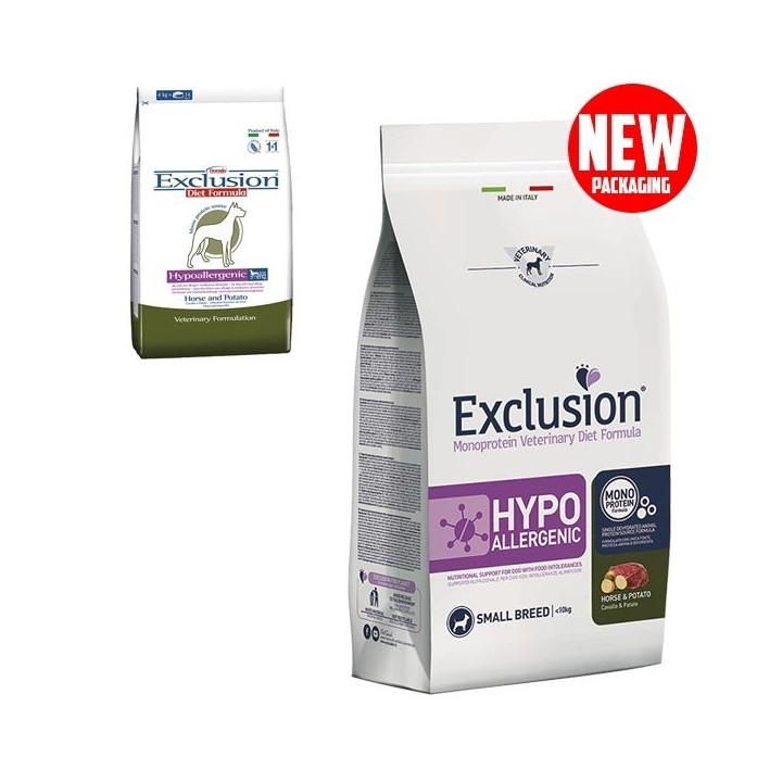 Exclusion - Diet Hypoallergenic Small Breed Cavallo e Patate 2 kg