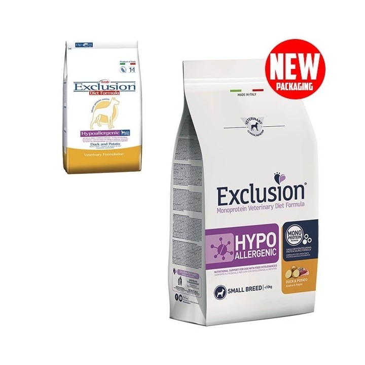 Exclusion - Diet Hypoallergenic Small Breed Anatra e Patate 2 kg