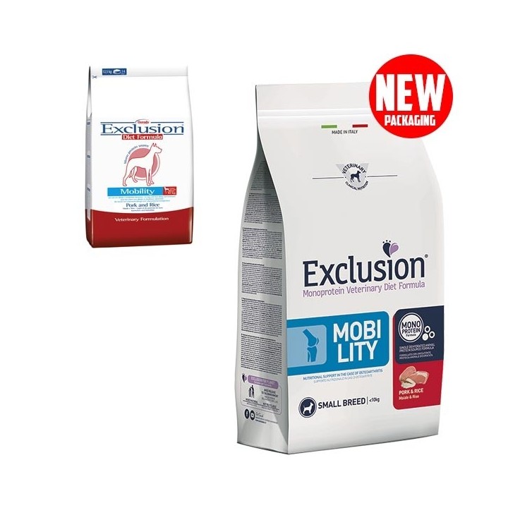 Exclusion - Diet Mobility Small Breed Maiale e Riso 2 kg