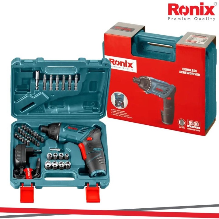 Set cacciavite elettrico pieghevole 3,6v + punte e manicotti