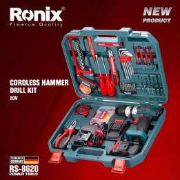 Set trapano a batteria 20v + 53pezzi manuali