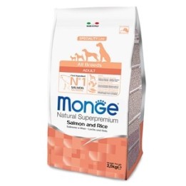 Monge - Natural Superpremium All Breeds Adult Salmone e Riso 2,5 kg
