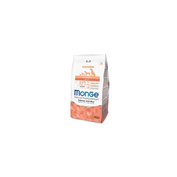 Monge - Natural Superpremium All Breeds Adult Salmone e Riso 2,5 kg