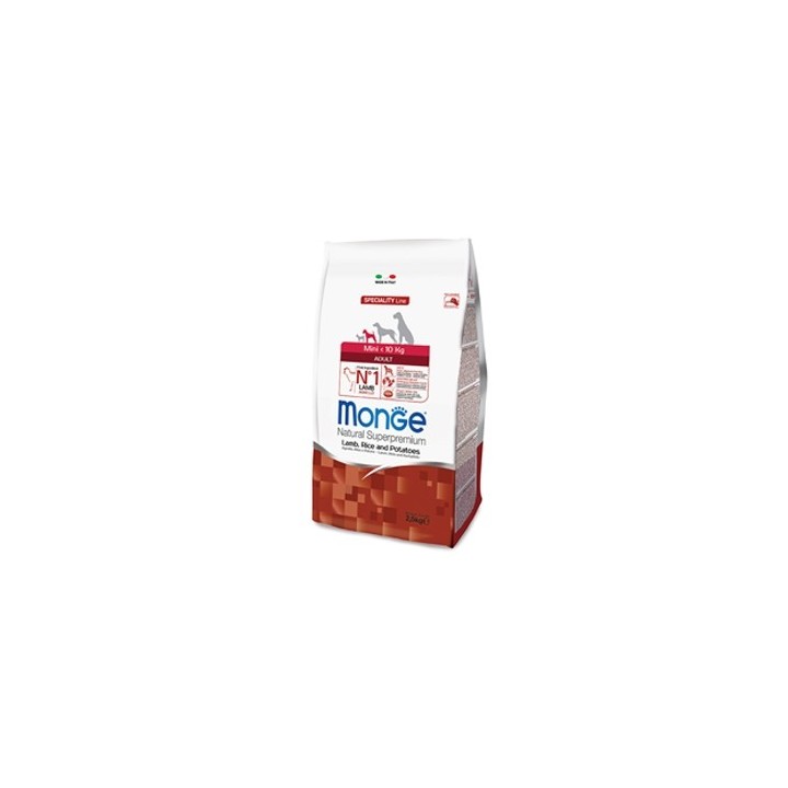Monge - Natural Superpremium Mini Adult Agnello, Riso e Patate 7,5 kg
