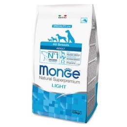 Monge - Natural Superpremium All Breeds Adult Light Salmone e Riso 12  kg