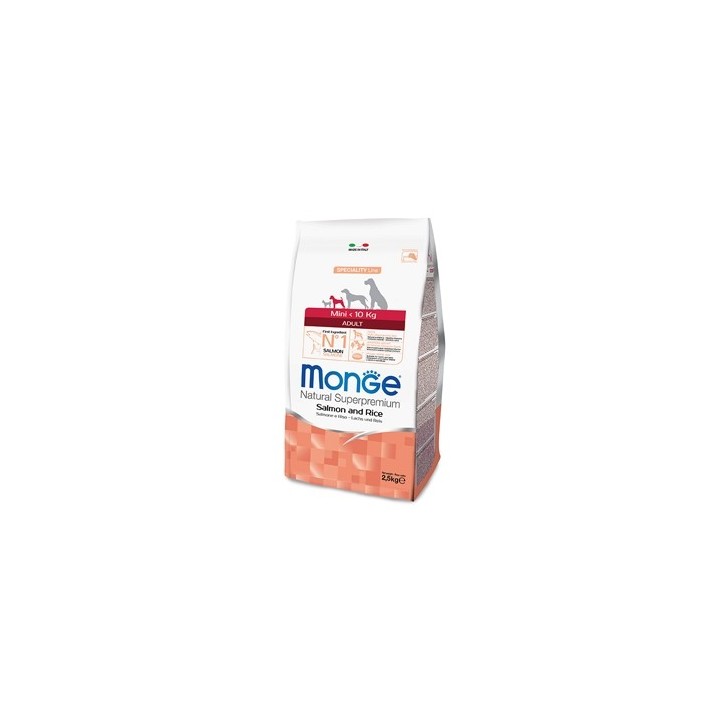 Monge - Natural Superpremium Mini Adult Salmone e Riso 3  kg