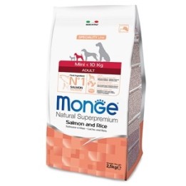 Monge - Natural Superpremium Mini Adult Salmone e Riso 7,5  kg