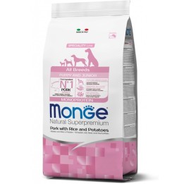 Monge - Natural Superpremium All Breeds Puppy & Junior Natural Superpremium Maiale con Riso e Patate 12  kg