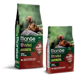 Monge - BWild Grain Free Adult All Breeds con Agnello, Patate e Piselli 12  kg