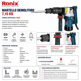 Martello demolitore 950w 7,15kg 10j