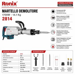 Martello demolitore 1700w 45j 14,1kg