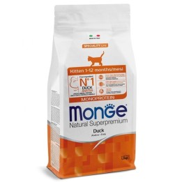 Monge - Natural Superpremium Monoprotein Kitten Anatra  1,5  kg