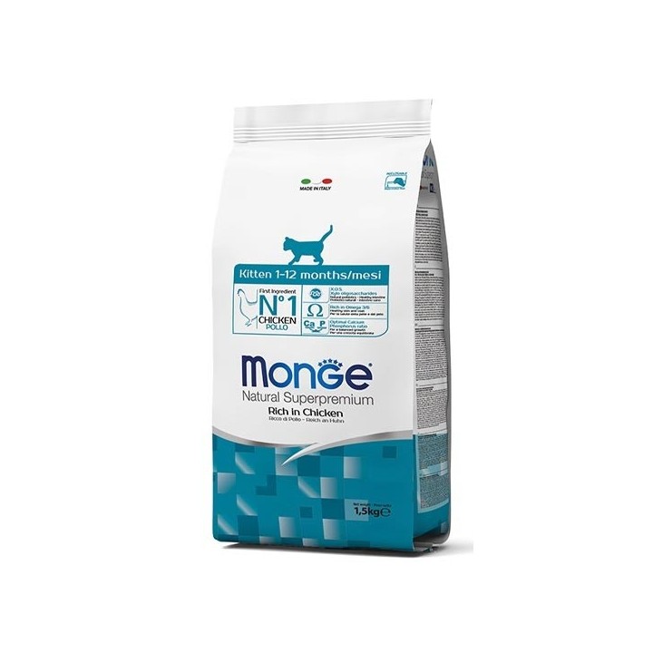 Monge - Natural Superpremium Kitten Ricco di Pollo 1,5  kg