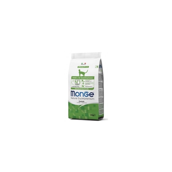 Monge - Natural Superpremium Adult Monoprotein Coniglio 1,5  kg